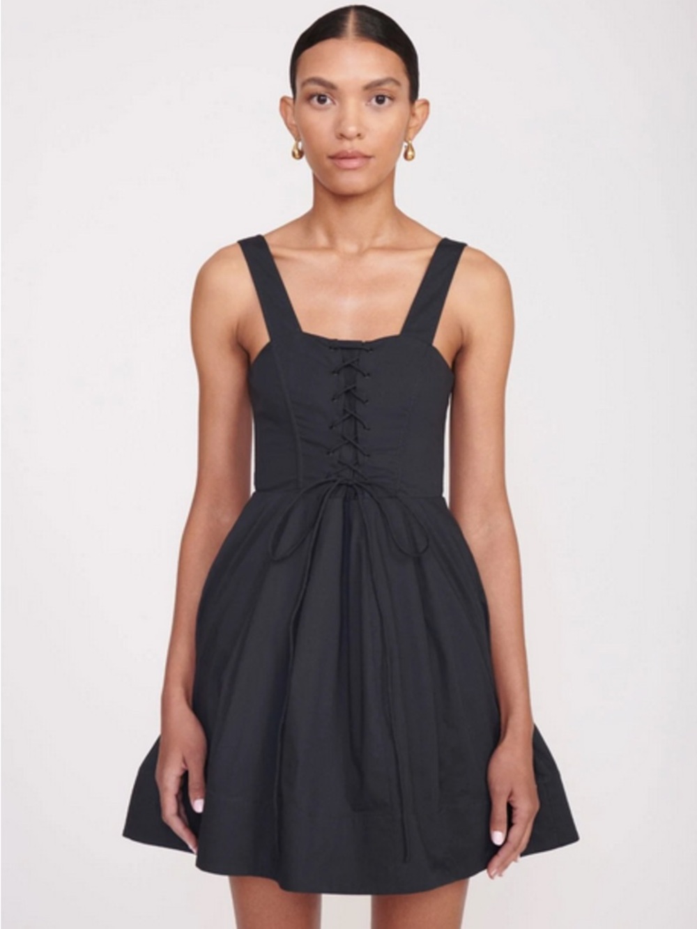 STAUD Mini Sutton Dress in black